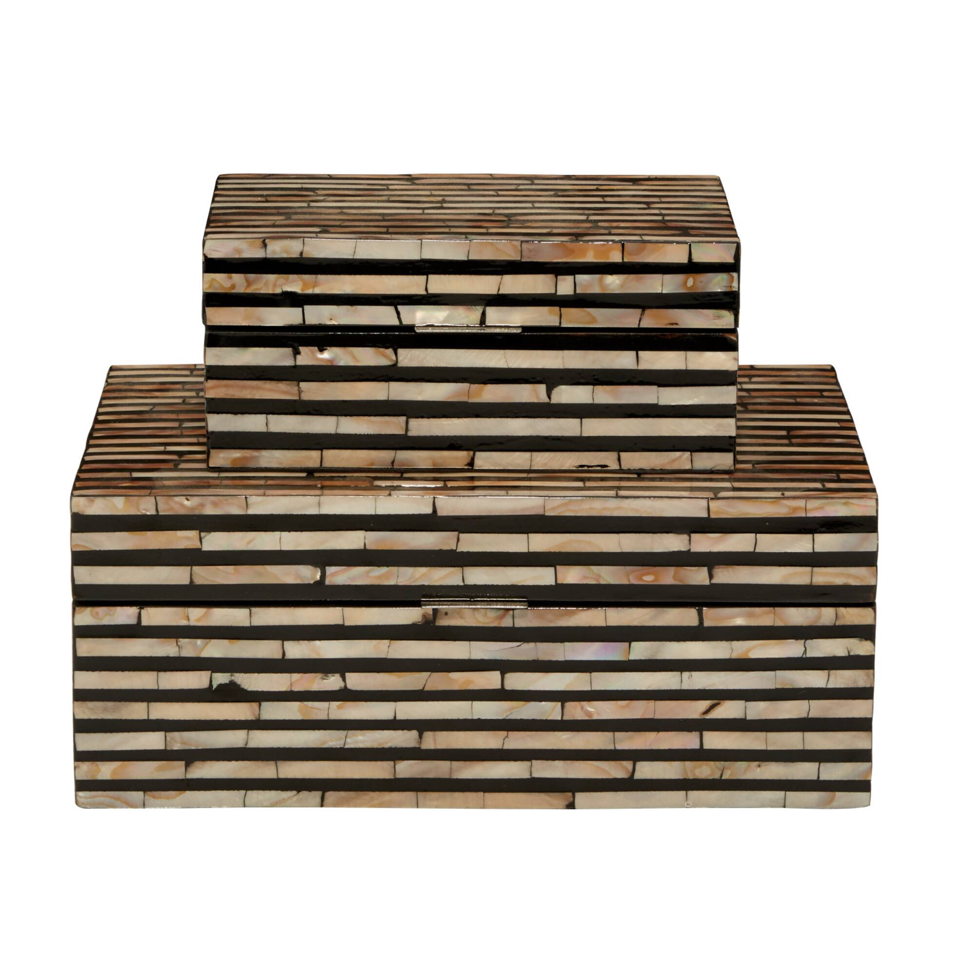 Black Mother of Pearl Coastal Box Set